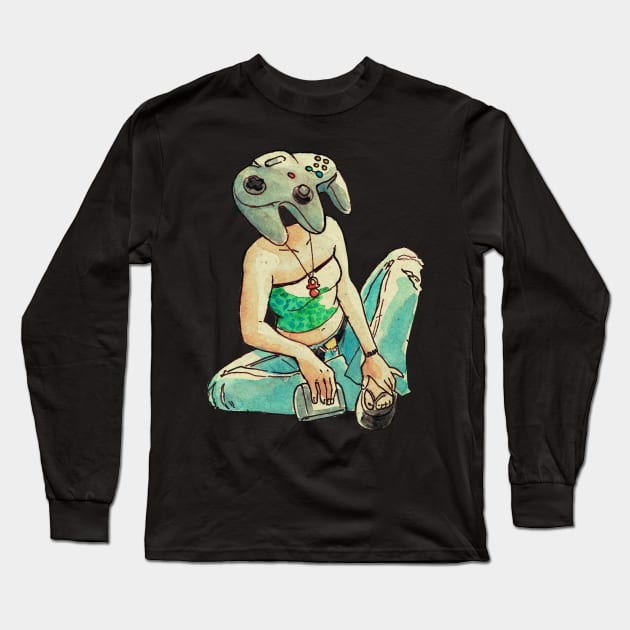 Objecthead 2 Long Sleeve T-Shirt by Schpog